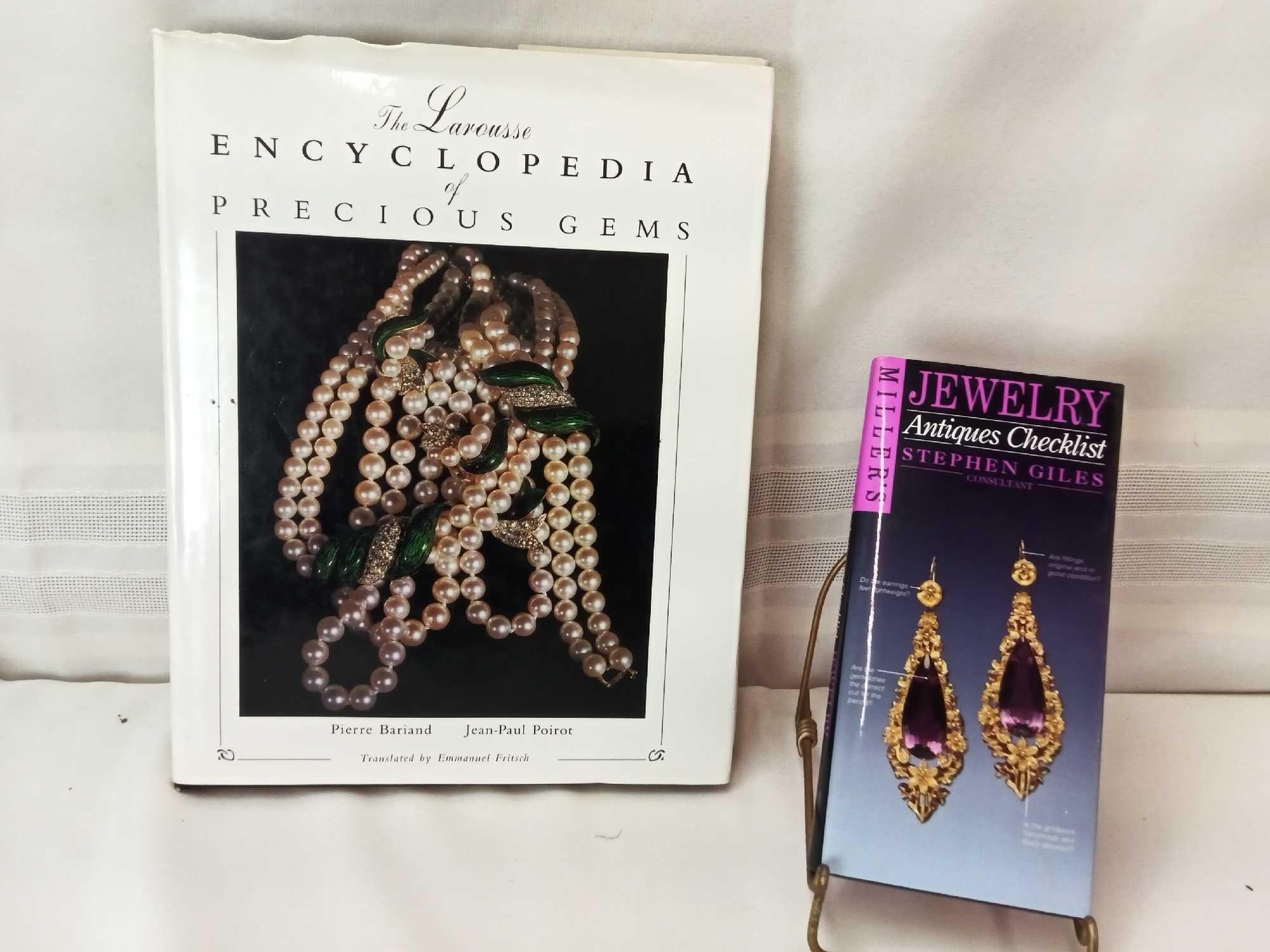 THE LAROUSSE ENCYCLOPEDIA OF PRECIOUS GEMS, & JEWELRY ANTIQUES CHECKLIST, STEPHEN GILES.