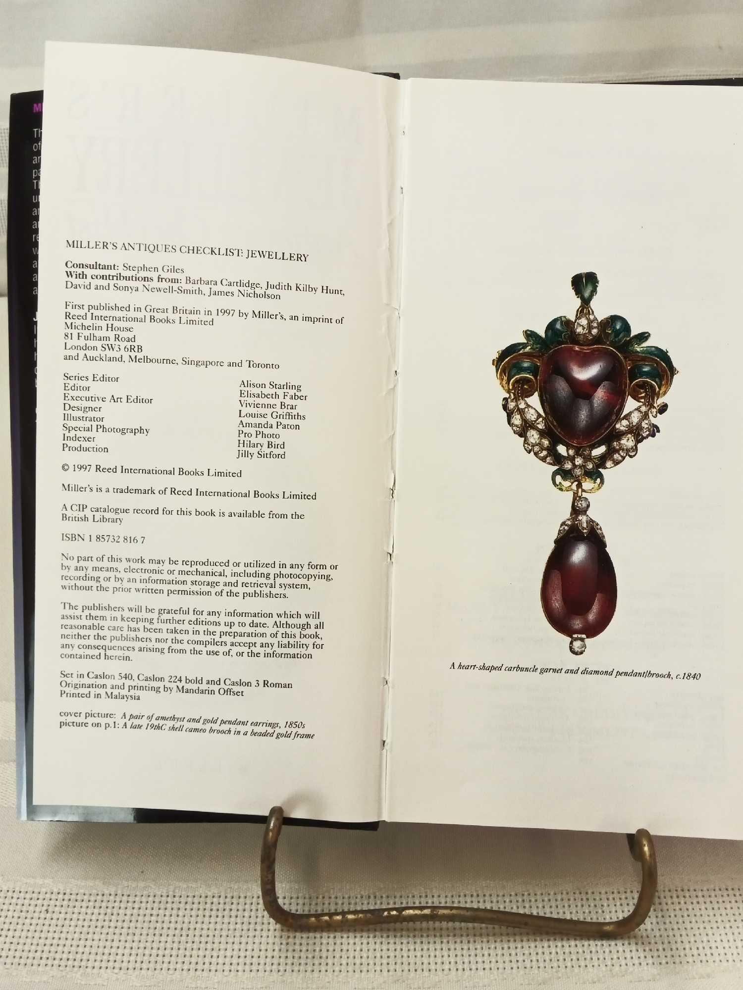 THE LAROUSSE ENCYCLOPEDIA OF PRECIOUS GEMS, & JEWELRY ANTIQUES CHECKLIST, STEPHEN GILES.