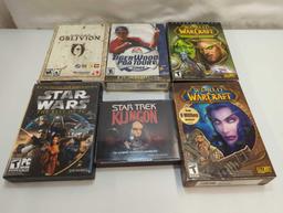 PC CD-ROM SOFTWARE GAMES, OBLIVION, TIGER WOODS PGA TOUR 2001, WORLD CRAFT THE BURNING CRUSADE &