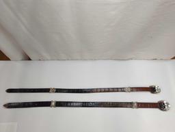 TWO TONE BLACK&BROWN BELTS SIZE 30 M