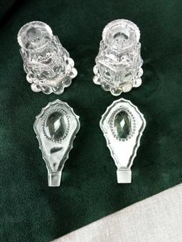 CRYSTAL LIKE CUT GLASS PERFUME BOTTLES