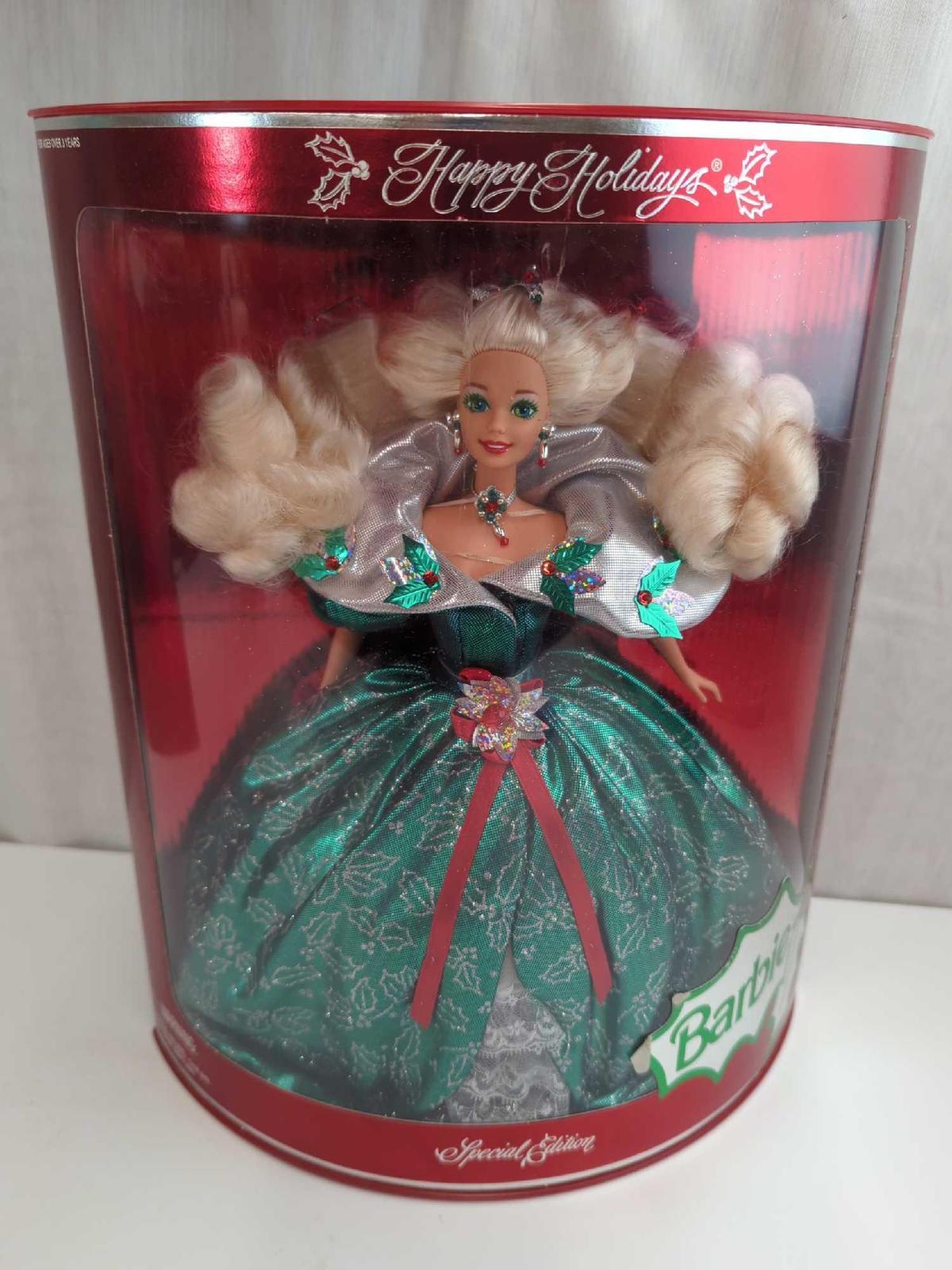 BARBIE DOLL SPECIAL EDITION 1995 HAPPY HOLIDAYS IN BOX BY MATTEL