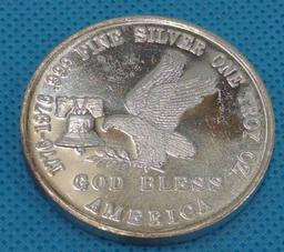TRI-STATE REFINING ONE TROY OZ. .999 FINE SILVER ROUND