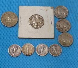 VARIETY OF OLD COINS - SOME SILVER