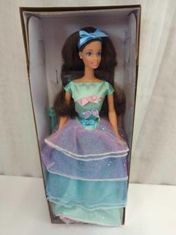BARBIE DOLL AN AVON EXCLUSIVE 1997 SPRING TEA PARTY THIRD IN A SERIES BARBIE CAUCASIAN BRUNETTE