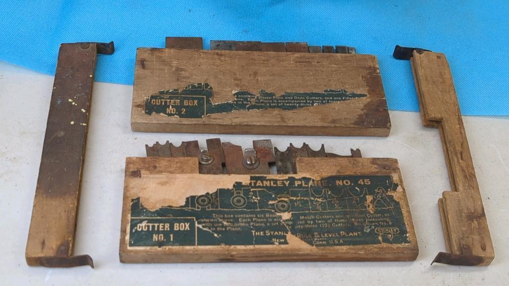 Stanley No. 45 Combination Plane with Cutter Box No. 1 & No. 2