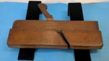 Vintage Wooden Hand Plane, Traditional Wedge and Iron Design