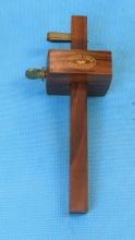 Crown Mortise Gauge, Wood and Brass, 8 inches
