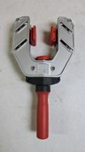 Bessey Clamp, EKT-55 Red and Silver, 12 Inches, V-grooved Jaws