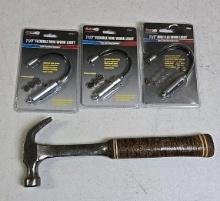 GRIP 37247 Flexible Mini Work Light, 4 1/4" Length, Metal Casing & Hammer