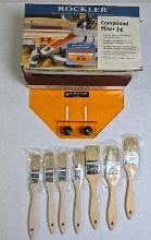 Rockler Compound Miter Jig Fits 10" & Larger Miter Saws, with Paint Brushes,