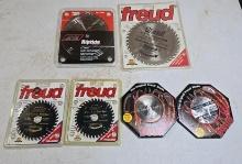 Porter Cable & Freud Circular Saw Blades, 6" & 4.5", 30-38T, Carbide, Italy - LOT