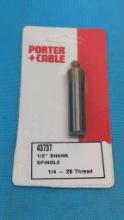 Porter Cable Spindle 43737, 1/2" Shank, 1/4 - 28 Thread