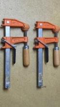 Jorgensen 3701 Bar Clamps with Rockler Grips 10"