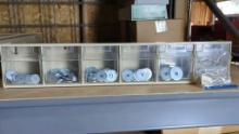 Metal Washers Lot with Storage Bin