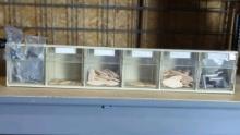 Hardware Storage Organizer with Hardware & Biscuits Lot