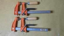 Jorgenson #3706 Bar Clamps, 6-inch Opening, Made in USA