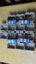 Allied Moulded 9312-E Electrical Outlet Boxes with Leviton 15A 125V Outlets