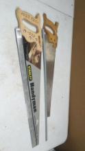 Stanley Handyman & Vintage Hand Saw with Eagle Logo, 26" Blade
