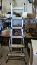 Gorilla Ladders 4-in-1 Professional Aluminum Ladder, 18 ft, 300 lbs Capacity