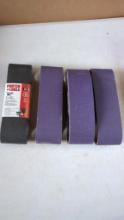 Porter-Cable & 3M 3" x 24" Sanding Belts Lot, 80/100/120 Grit,