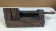 Vintage Wooden Woodworking Vise, 10"