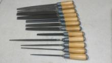 12-Piece Hand Files Set, Wood Handles