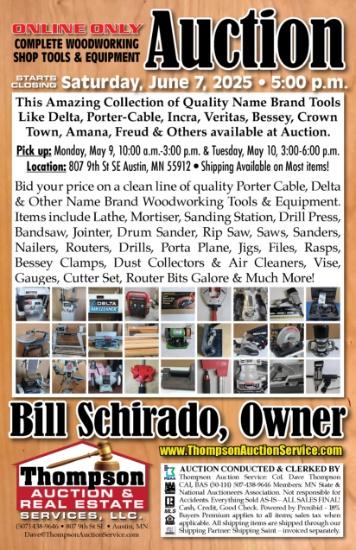 Woodworking Tools & Equipment Online Only Auction