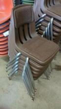 Virco Martest Vintage Brown Padded Chairs