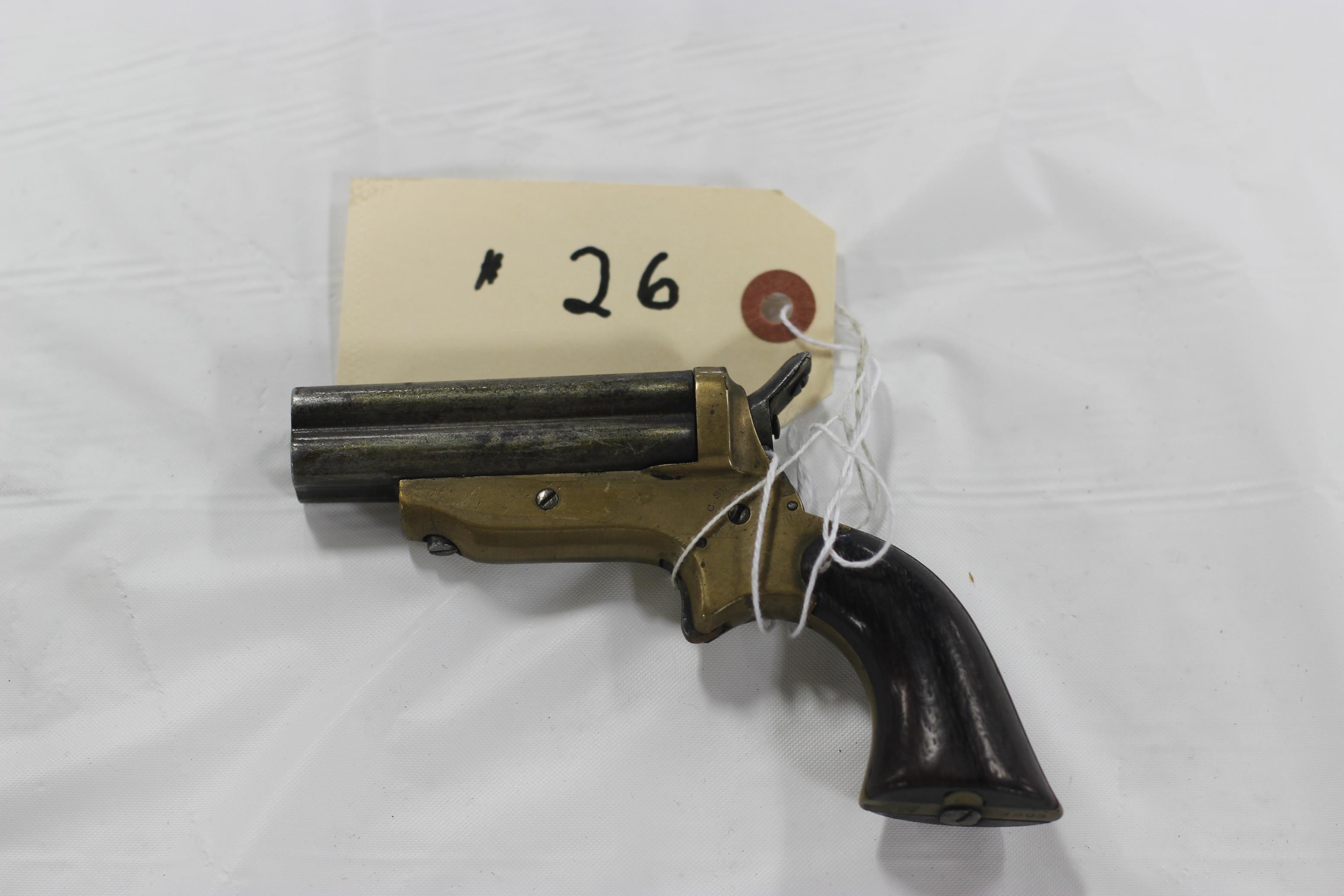 C. Sharps .30 cal 4-shot Derringer handgun w/rosewood grips