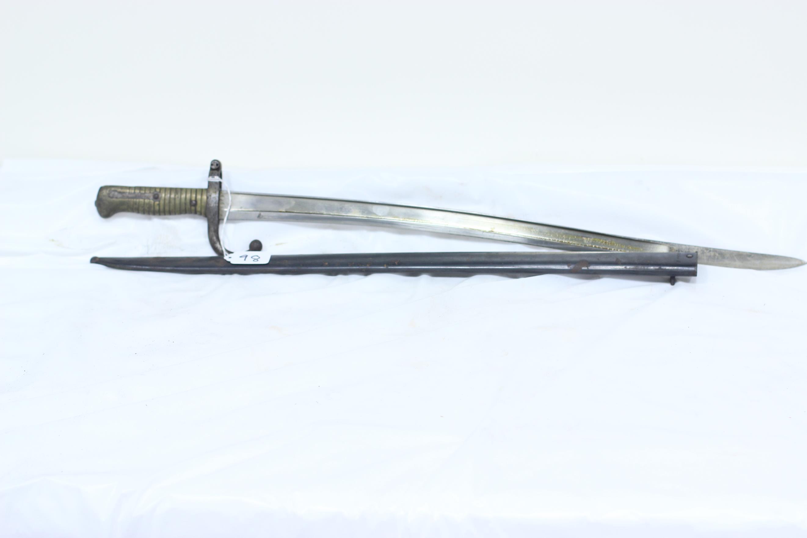 #98-1874 FRENCH BAYONET W/ MATCHING SCABBARD