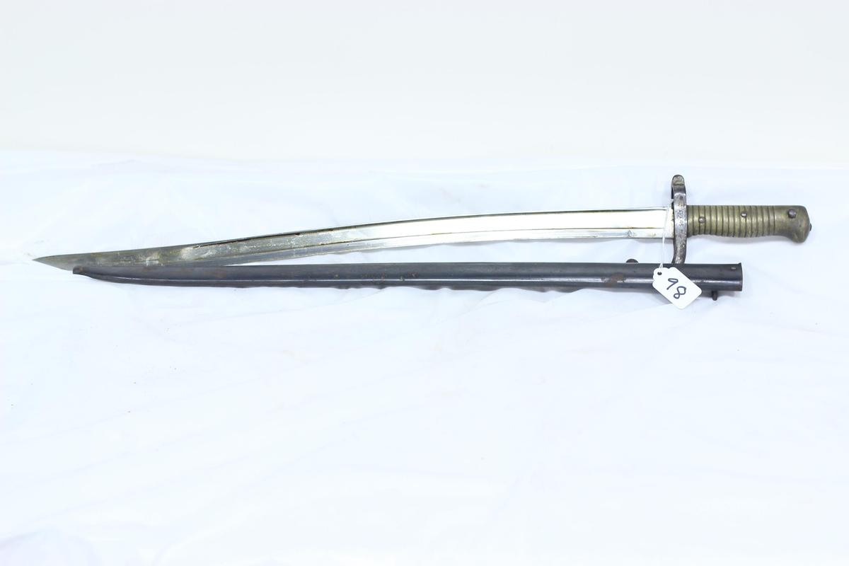 #98-1874 FRENCH BAYONET W/ MATCHING SCABBARD