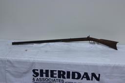 #131-.36 CAL KENTUCKY RIFLE W/HALF STOCK & BARREL MARKED "LEMAN, LANCASTER" (ROUGH)