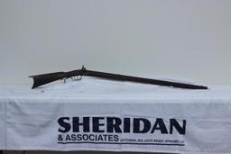 #138-.36 CAL KENTUCKY RIFLE W/FULL STOCK & BARREL MARKED "L.N.D."