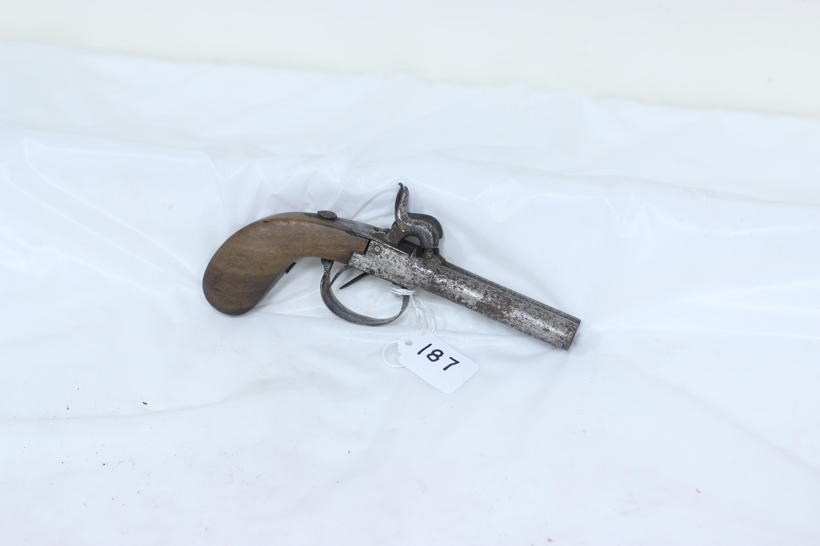 #187-DOUBLE BARREL .44 CAL BOOT PISTOL