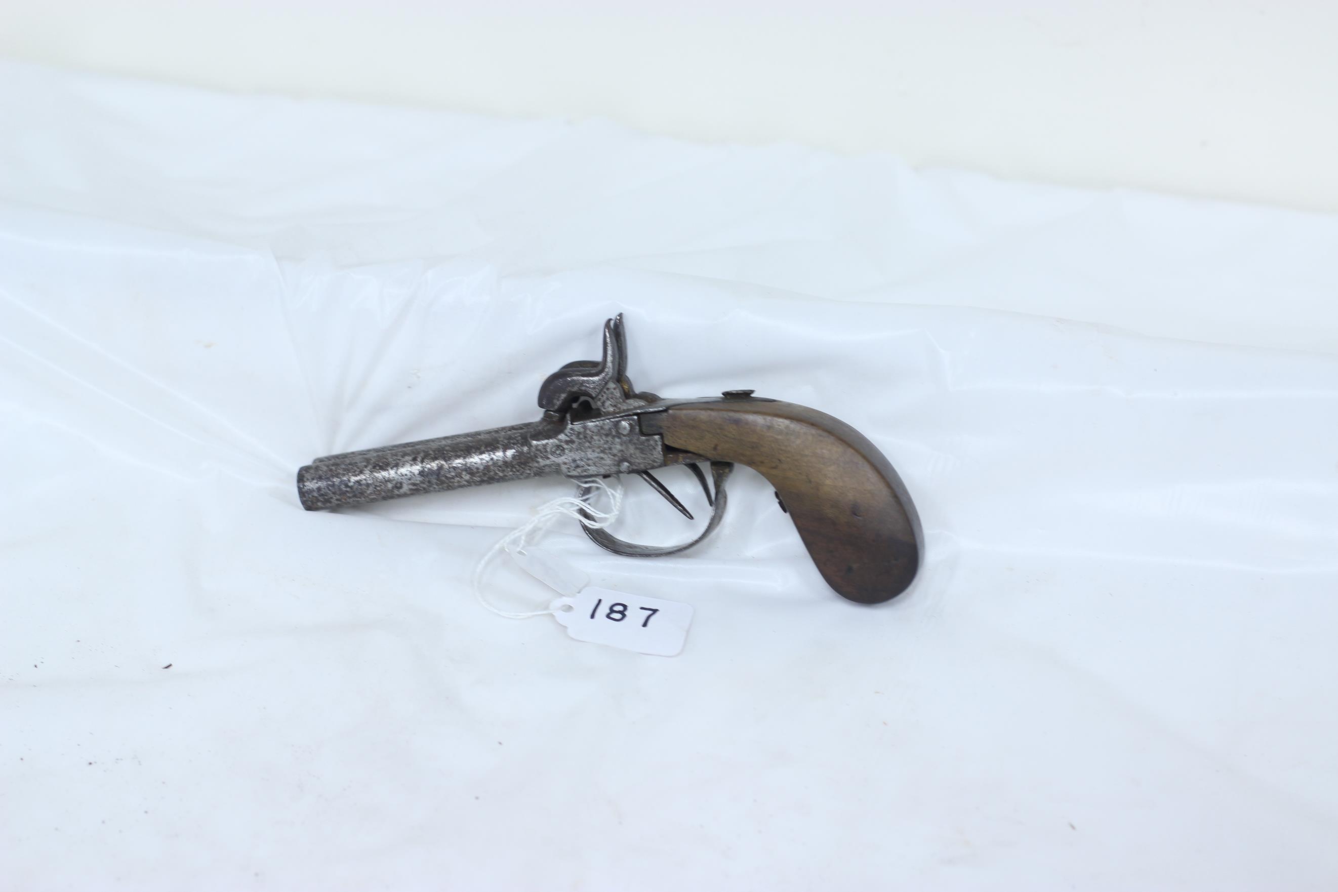 #187-DOUBLE BARREL .44 CAL BOOT PISTOL