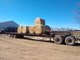 drop-deck 38' flatbed semi trailer with wood floor and extension