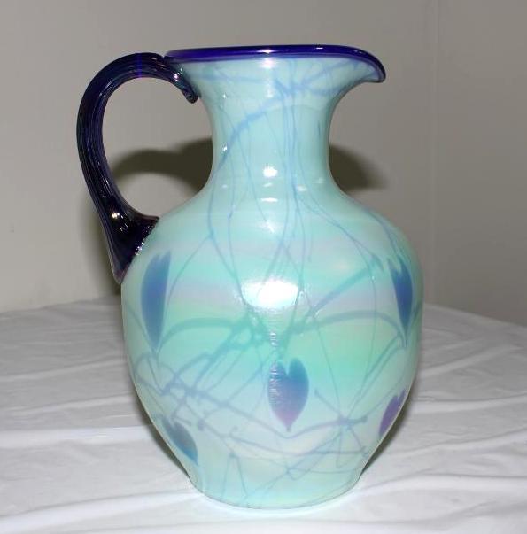 FENTON HANGING HEARTS PITCHER, #269/1250, 8.75"
