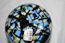 FENTON ART GLASS PITCHER, BY DAVE FETTY, 2007,7.5"