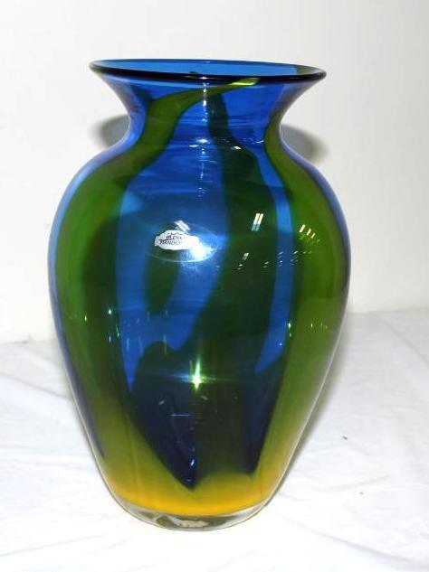 BLENKO ART GLASS VASE, SIGNED (UNKNOWN), 2013, #29/190, 10.25"