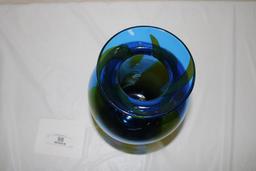 BLENKO ART GLASS VASE, SIGNED (UNKNOWN), 2013, #29/190, 10.25"