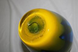 BLENKO ART GLASS VASE, SIGNED (UNKNOWN), 2013, #29/190, 10.25"