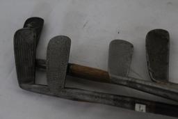 5 PUTTERS - KROYDON 7 DEGREE, THE FARQUHAR SMOOTH FACE, BUTCHARD NICHOLS HI