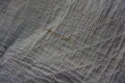 "1847 D. COSLEY" SIGNED COVERLET, (4) QUILTS