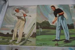12 MACGREGOR ADVISORY STAFF PRINTS - UNFRAMEDTOMMY ARMOUR, JACK BURKE, JIMM