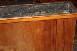 31.5" X 11.5" X 31" COPPER LINED PLANTER