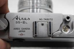 (3) AIRES 35MM RANGEFINDER CAMERAS, (2) MODEL IIIC AND (1) MODEL IIIL
