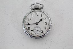 ELGIN POCKET WATCH (NON-RAILROAD GRADE; OPEN FACE CASING) W/SERIAL #2110476