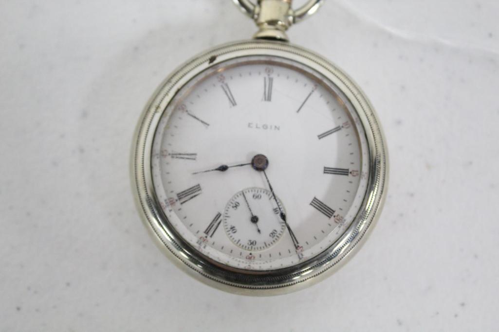 ELGIN POCKET WATCH (NON-RAILROAD GRADE; OPEN FACE CASING) W/SERIAL #1138355