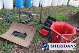 FEEDERS, HOSE, AND MORE: FEEDERS, HOSE, AND MORE AS SHOWN IN PHOTOS. S